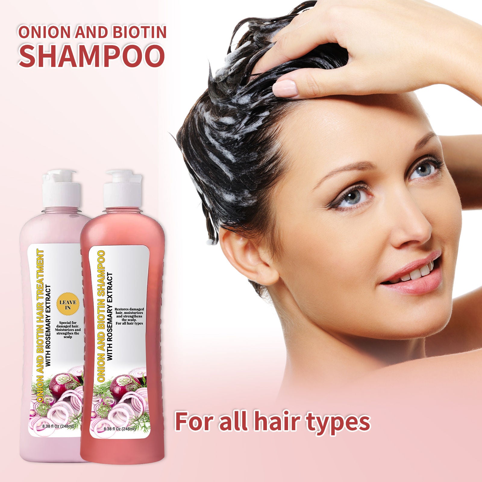 Onion Biotin Shampoo and Hair Care Set