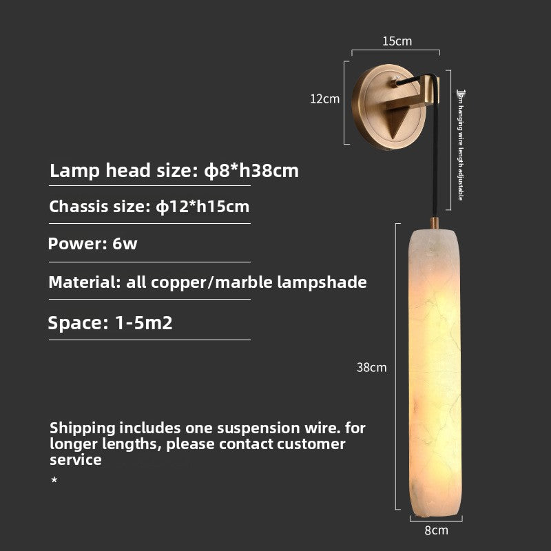 Onyx full copper wall lamp