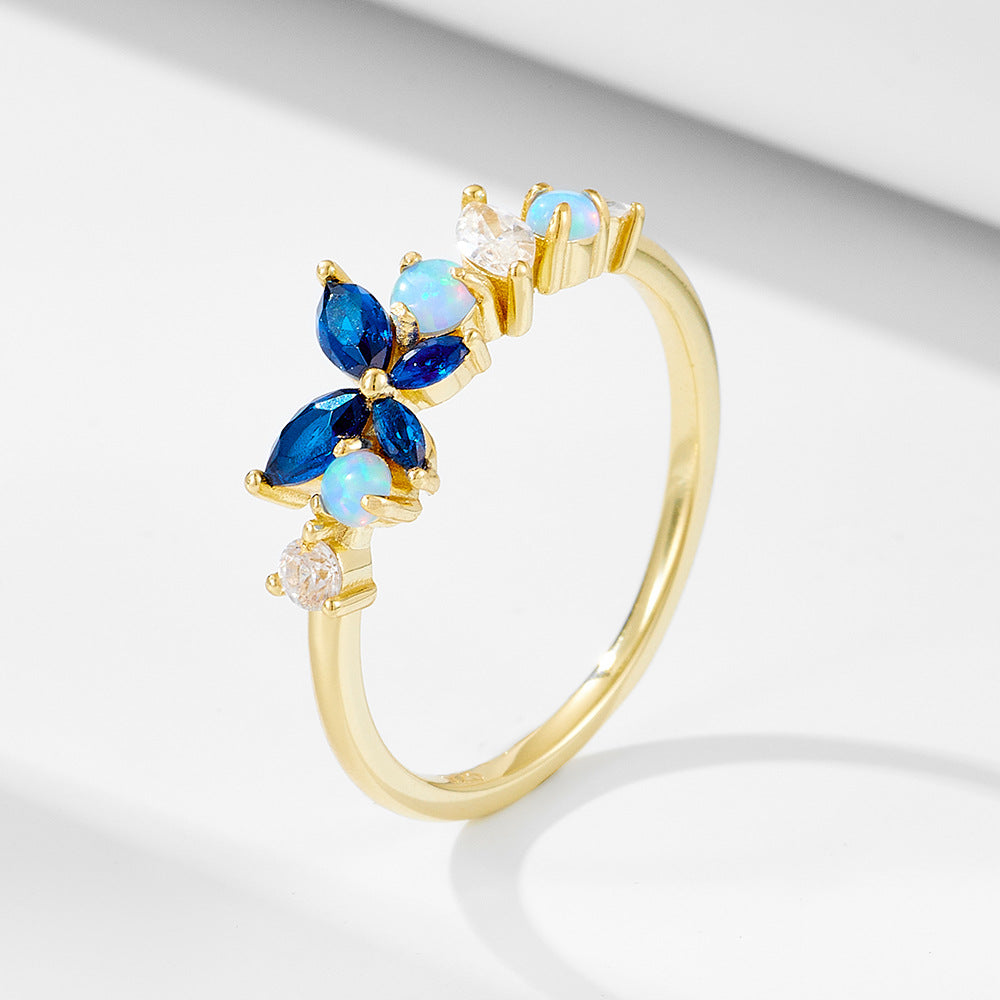 Opal Butterfly Ring