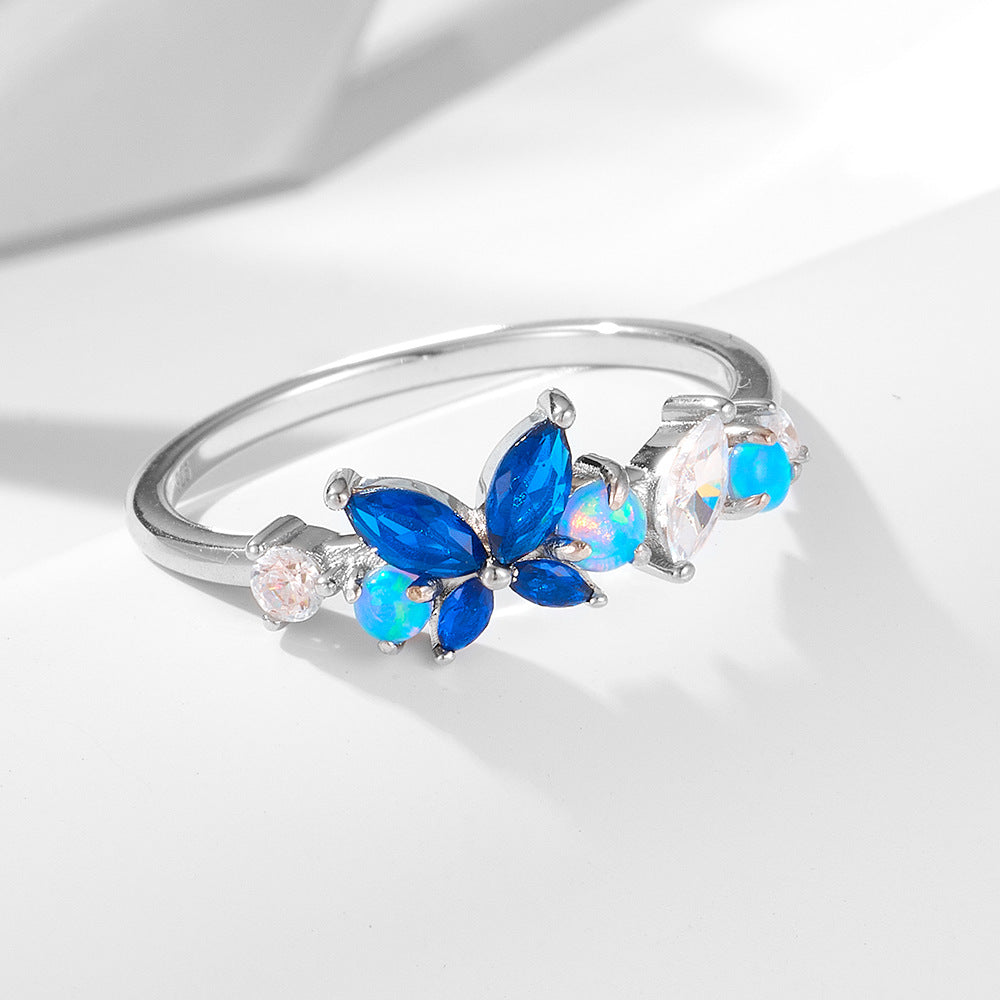 Opal Butterfly Ring