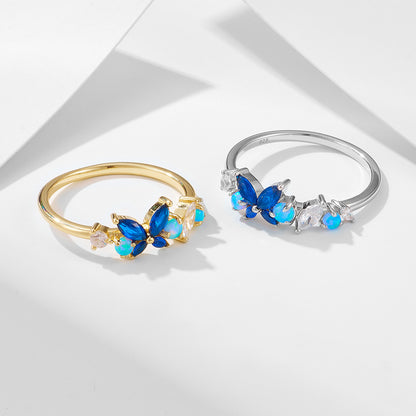 Opal Butterfly Ring