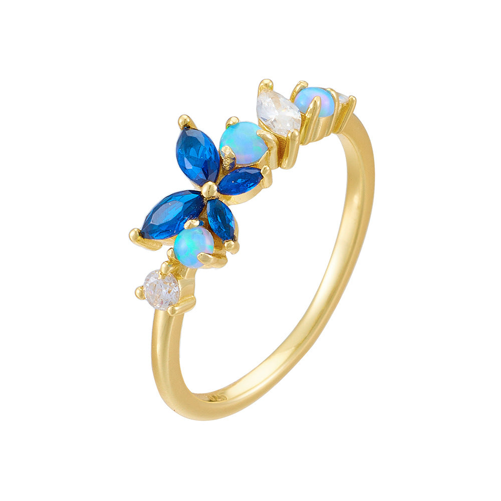 Opal Butterfly Ring