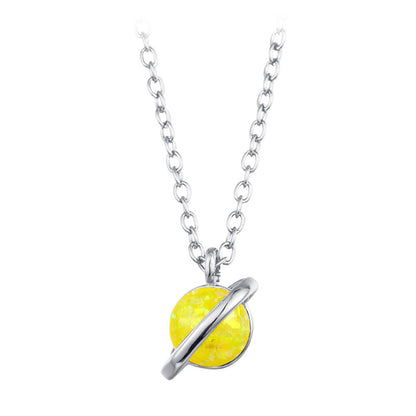 Opal Planet Geometric Necklace