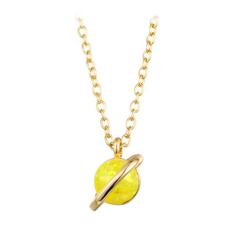 Opal Planet Geometric Necklace