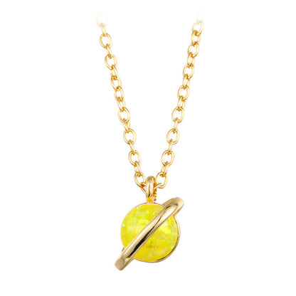 Opal Planet Geometric Necklace