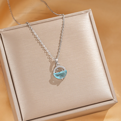 Opal Planet Pendant Necklace