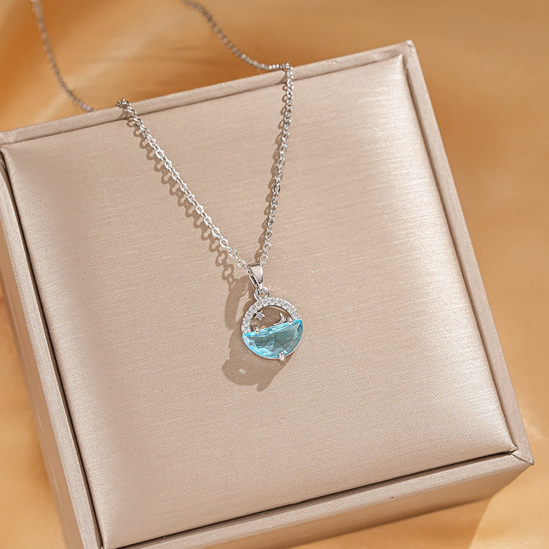 Opal Planet Pendant Necklace