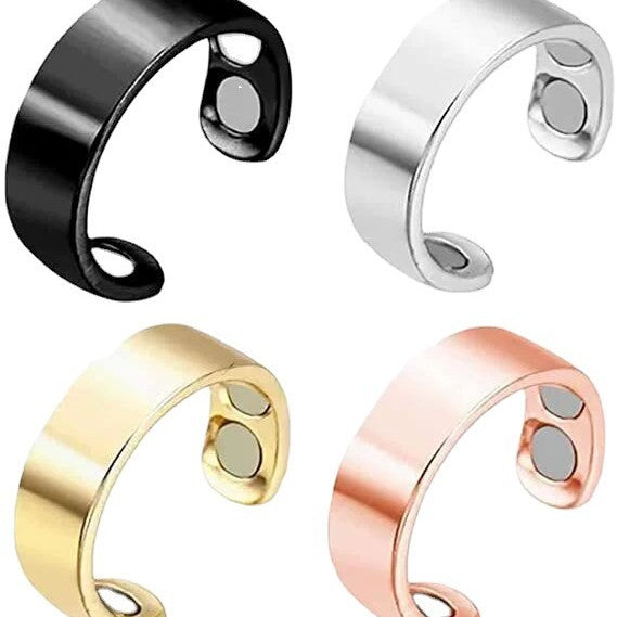 Open double magnet ring