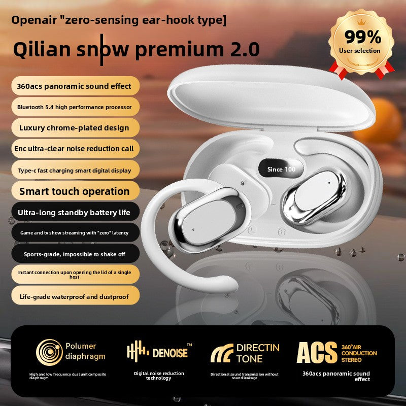 Open-Ear Bluetooth Headset with Noise Cancellation