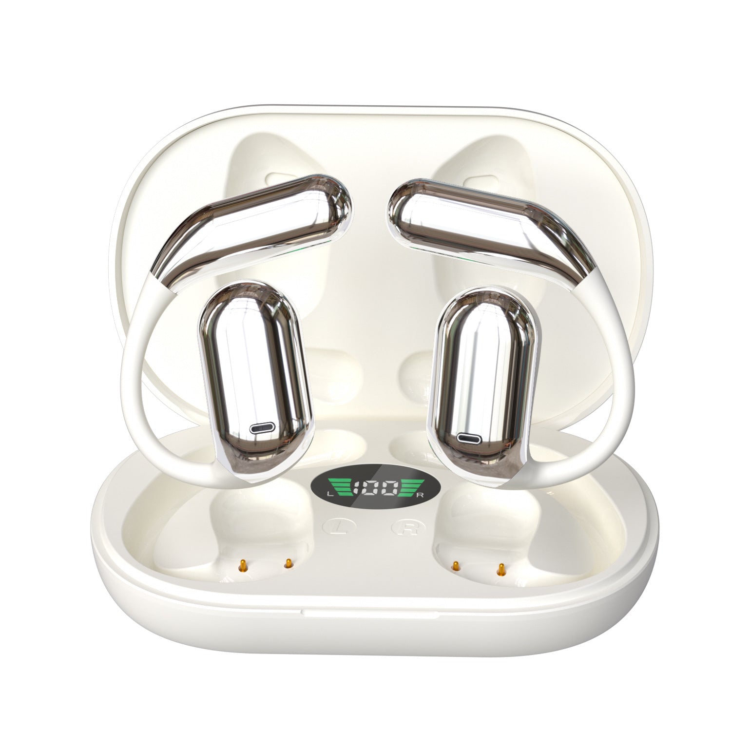 Open-Ear Wireless Bluetooth Headphones with AI Translation