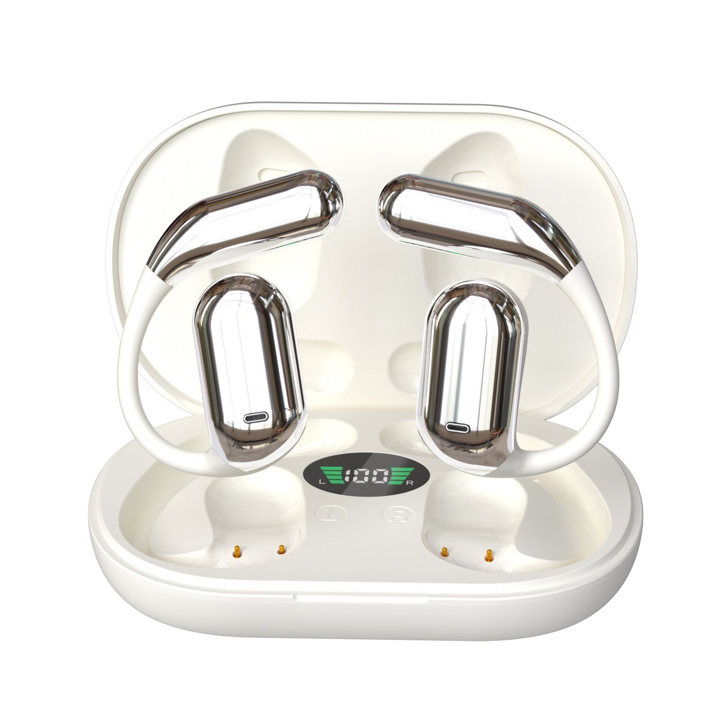Open-Ear Wireless Bluetooth Headphones with AI Translation