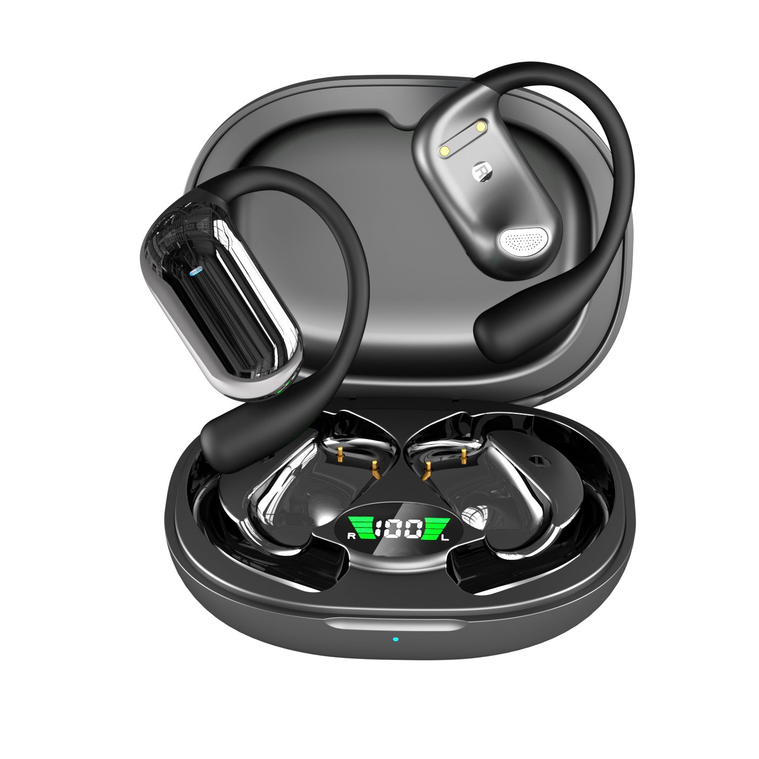 Open-Ear Wireless Bluetooth Headphones with AI Translation