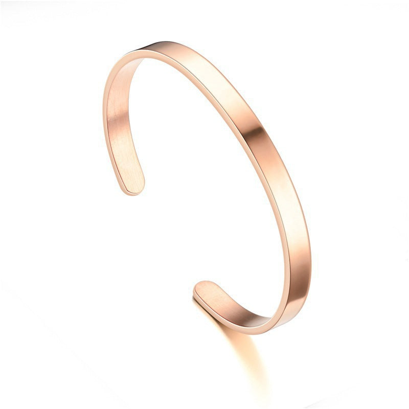 Open End Titanium Steel C Shape Bracelet