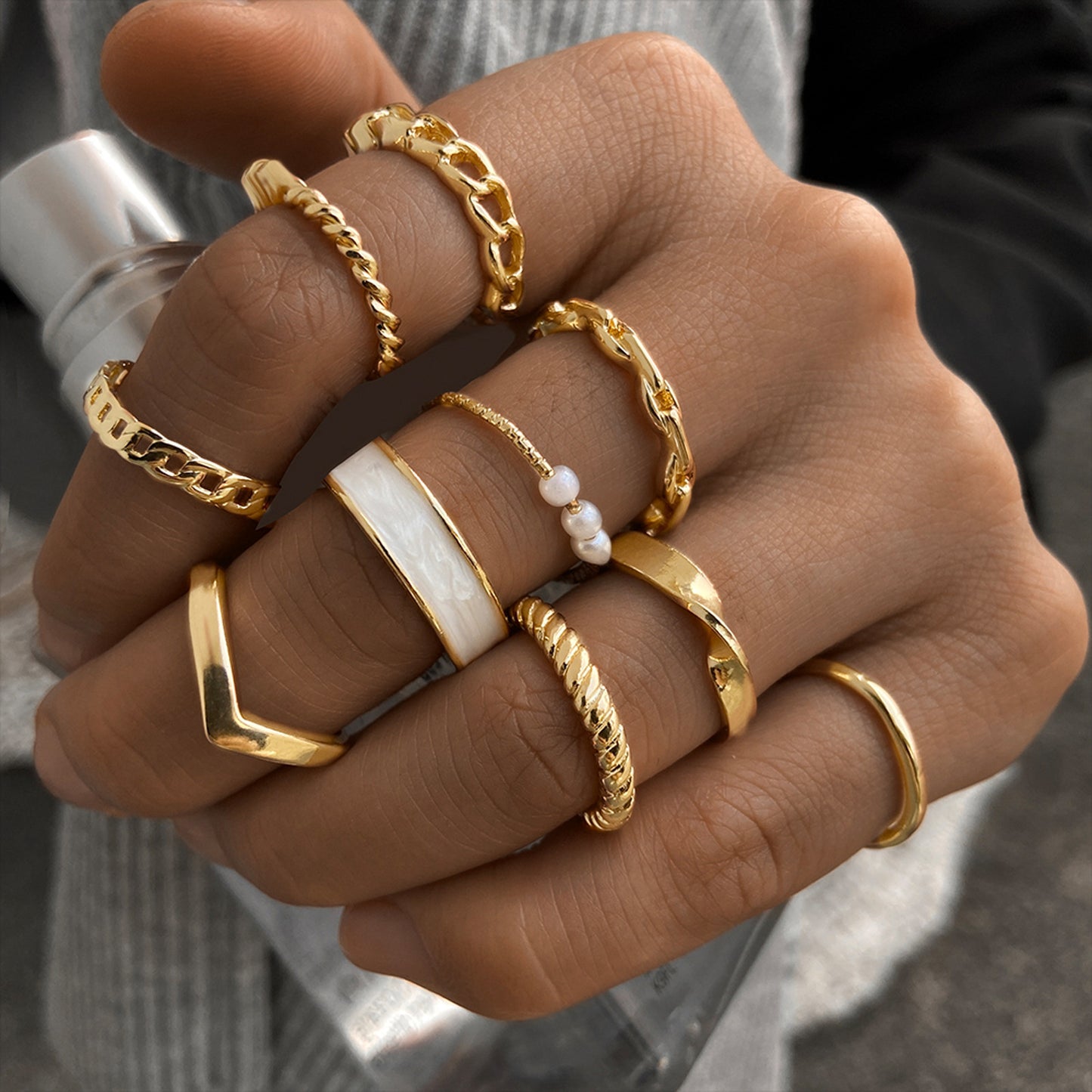 Open-ended ring set