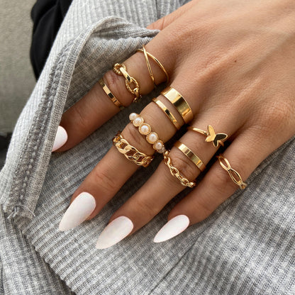 Open-ended ring set
