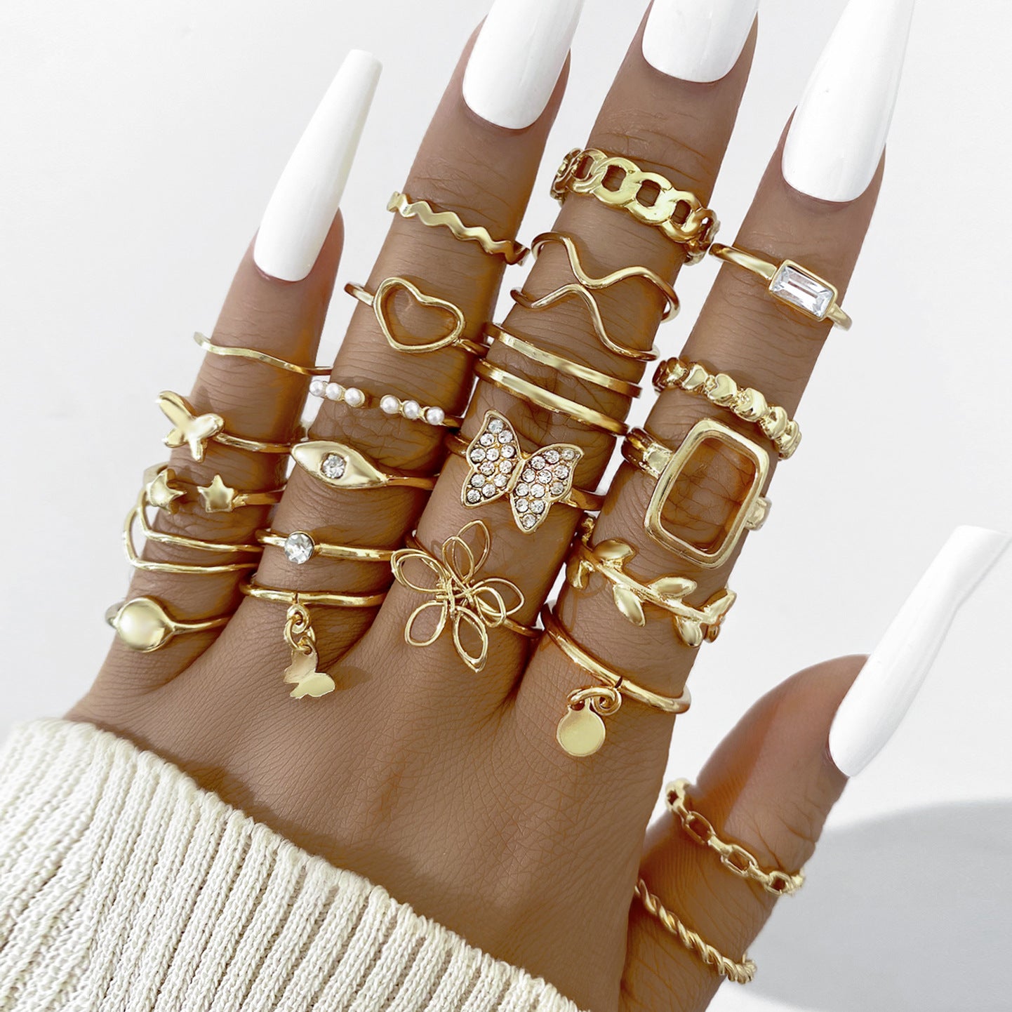 Open-ended ring set