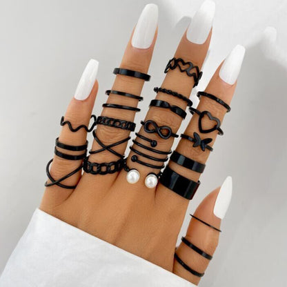 Open-ended ring set