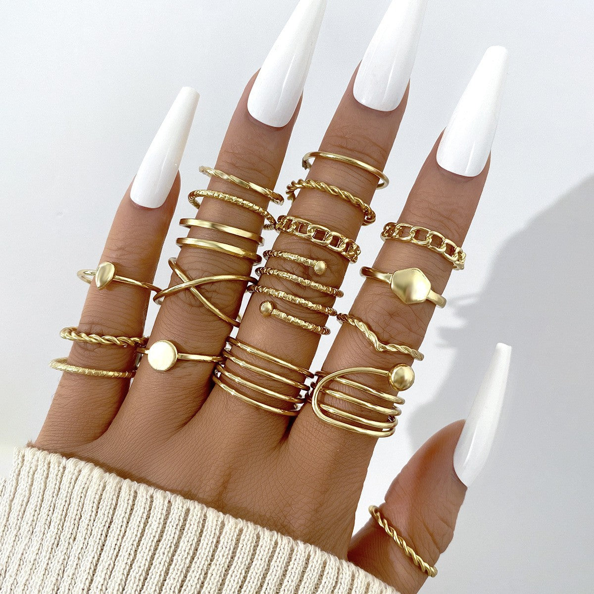 Open-ended ring set