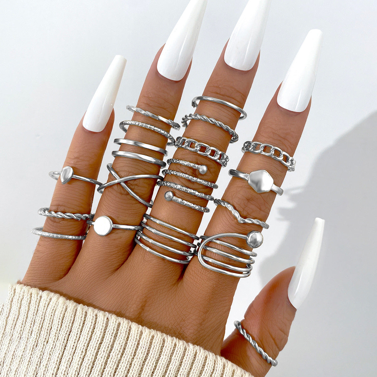 Open-ended ring set