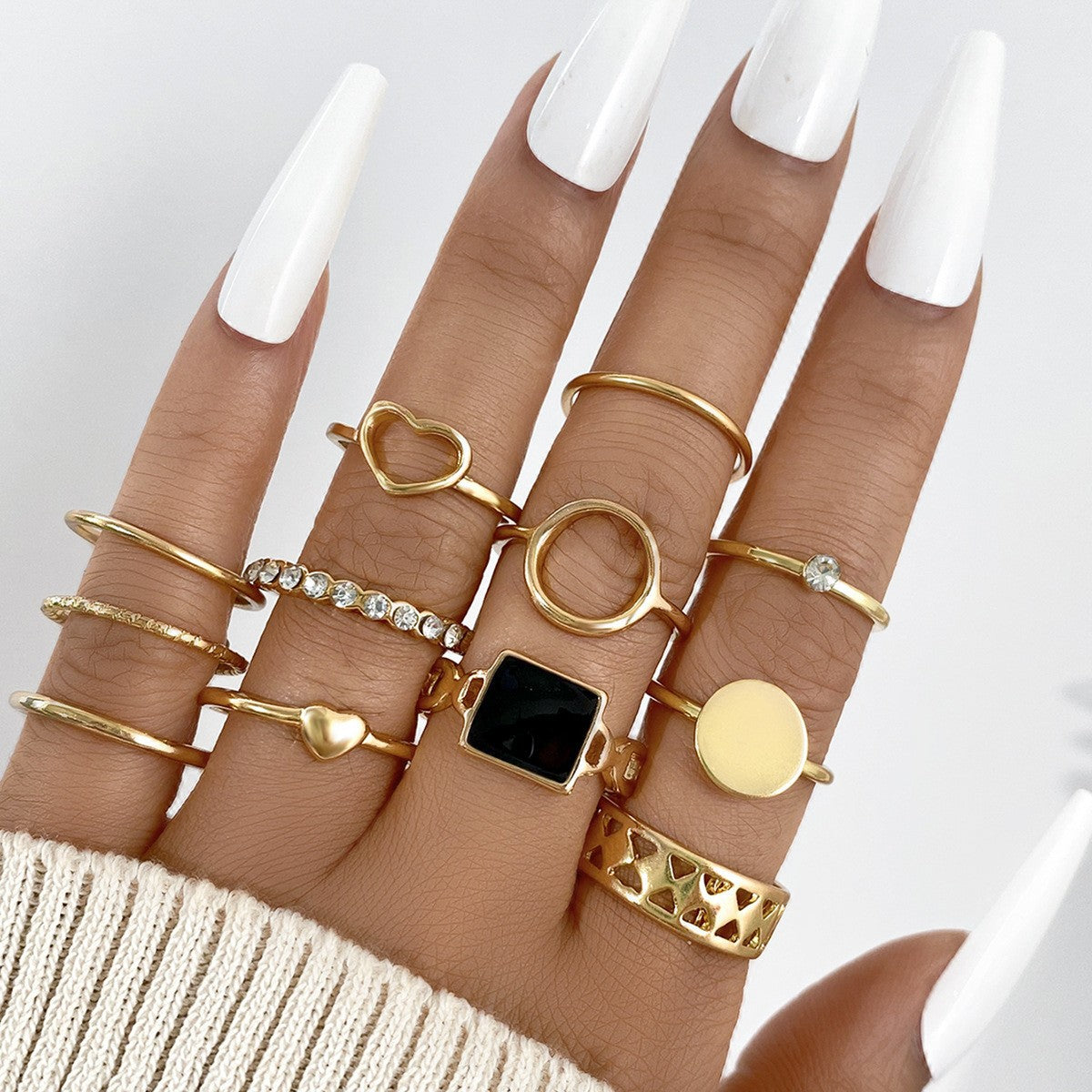 Open-ended ring set