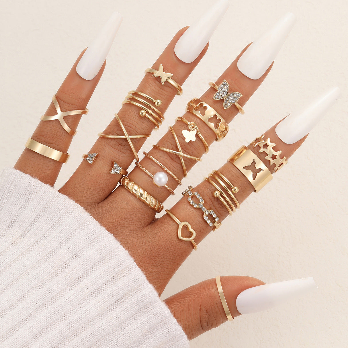 Open-ended ring set