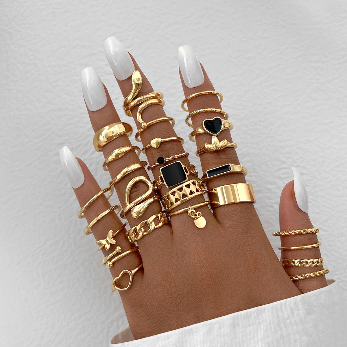 Open-ended ring set