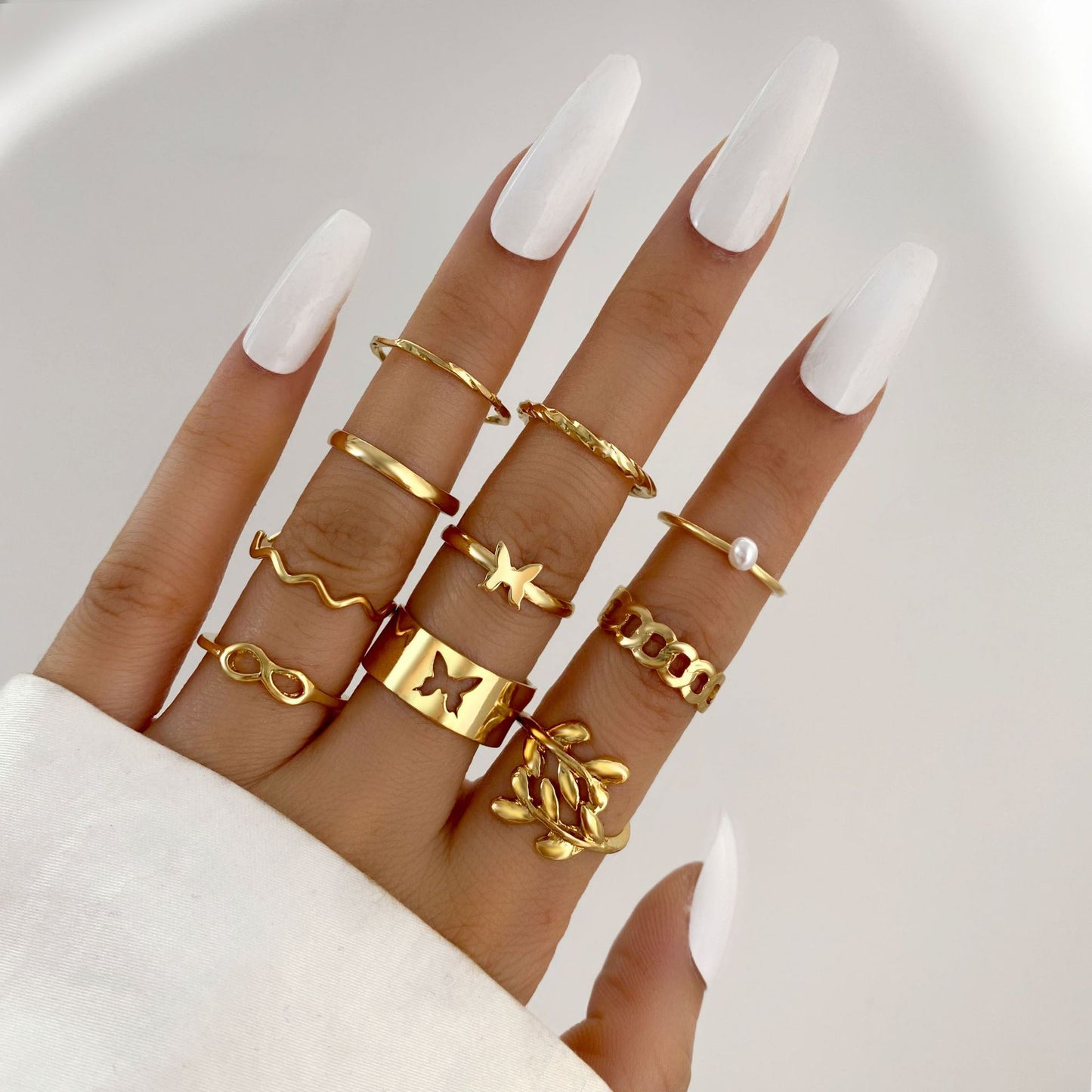 Open-ended ring set