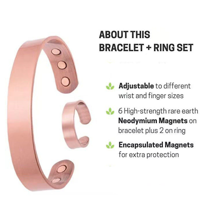 Open magnetic ring bracelet