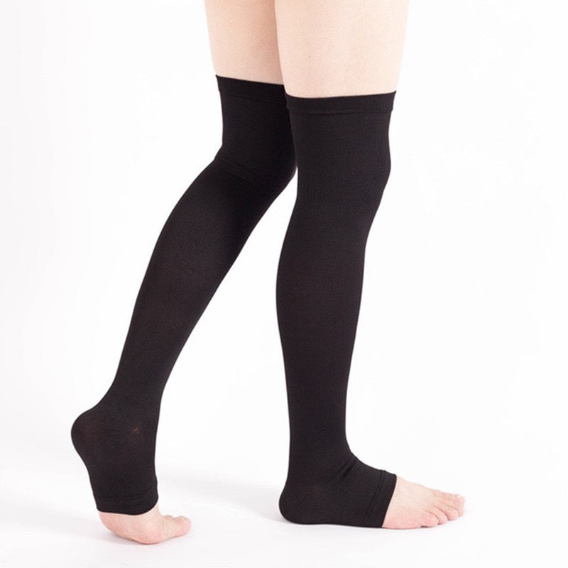 Open Toe Compression Socks Elastic Sports Socks for Men Women