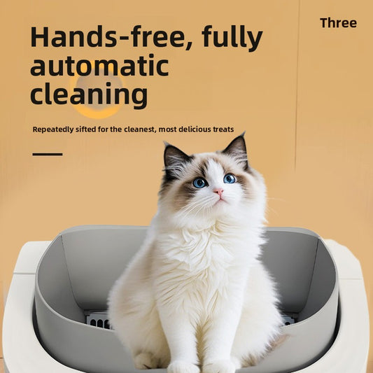 Open-top cat litter box