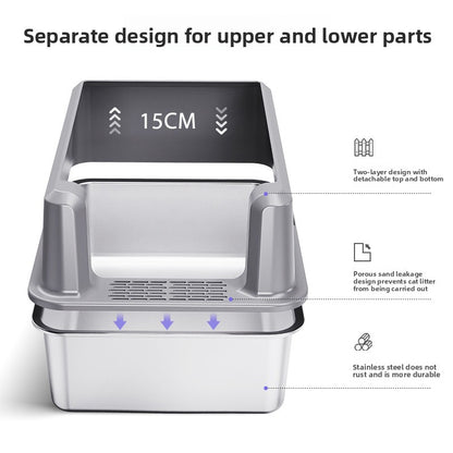 Open-top litter box