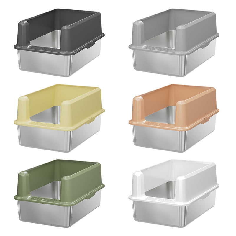 Open-top litter box