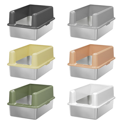 Open-top litter box