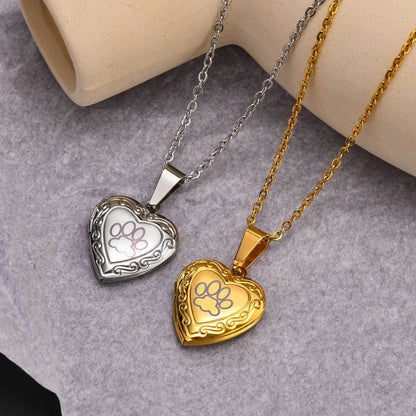 Openable Heart Photo Box Pendant Necklace