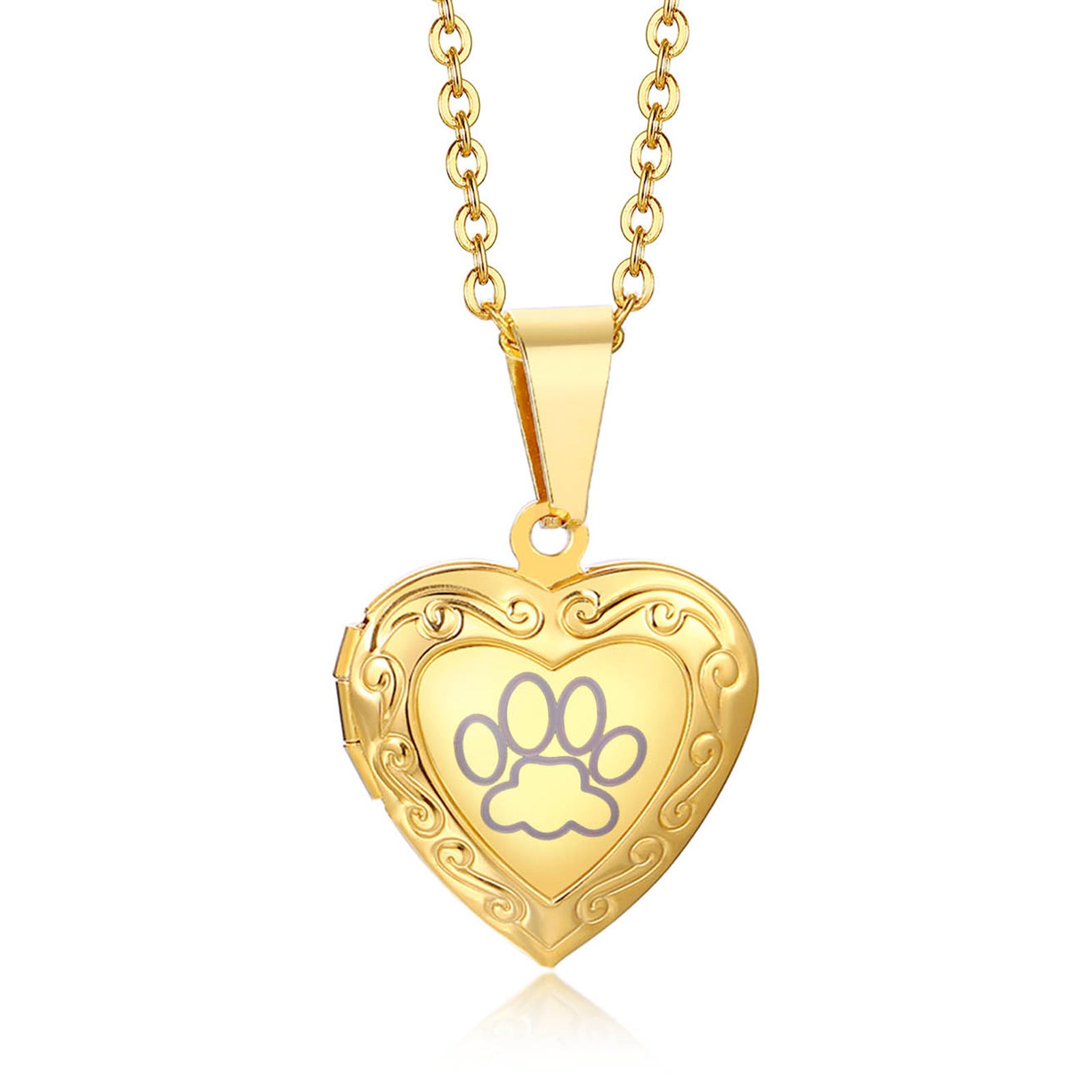 Openable Heart Photo Box Pendant Necklace