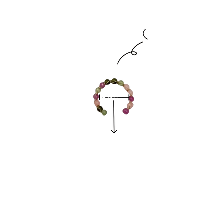 opening ring women imitation tourmaline light luxury niche design food finger ring retro color crystal beads ring wholesale