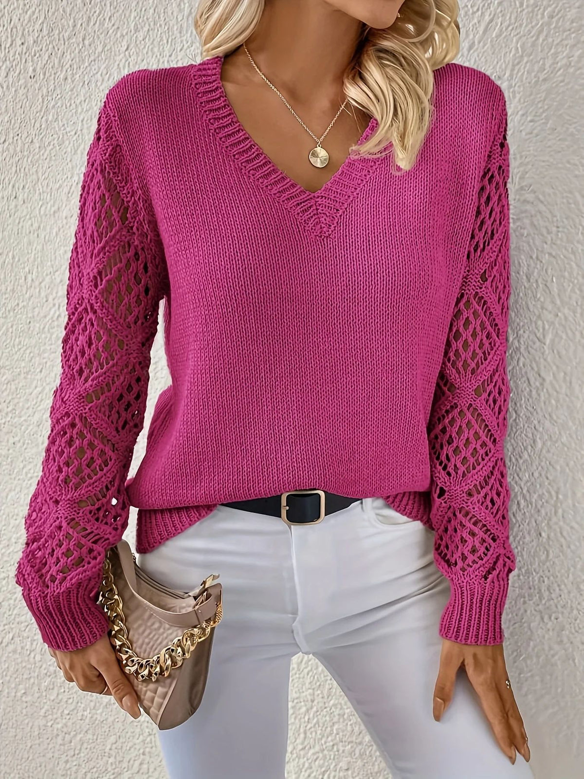 Openwork Knit Sweater
