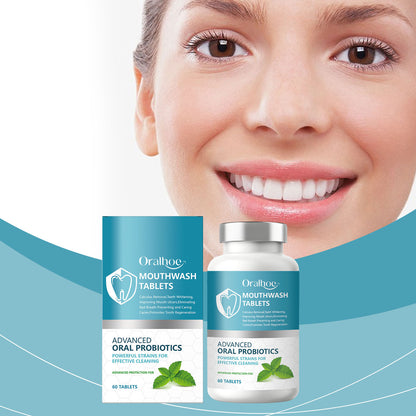 Oralhoe Mint Mouthwash Tablets for Teeth Cleaning and Fresh Breath