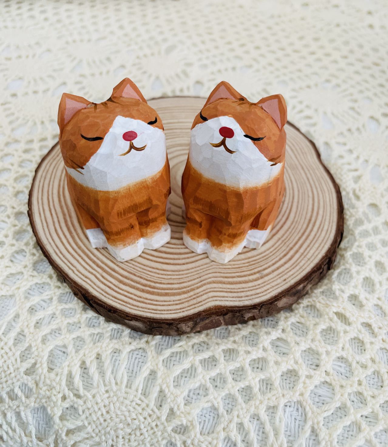 Orange cat figurine