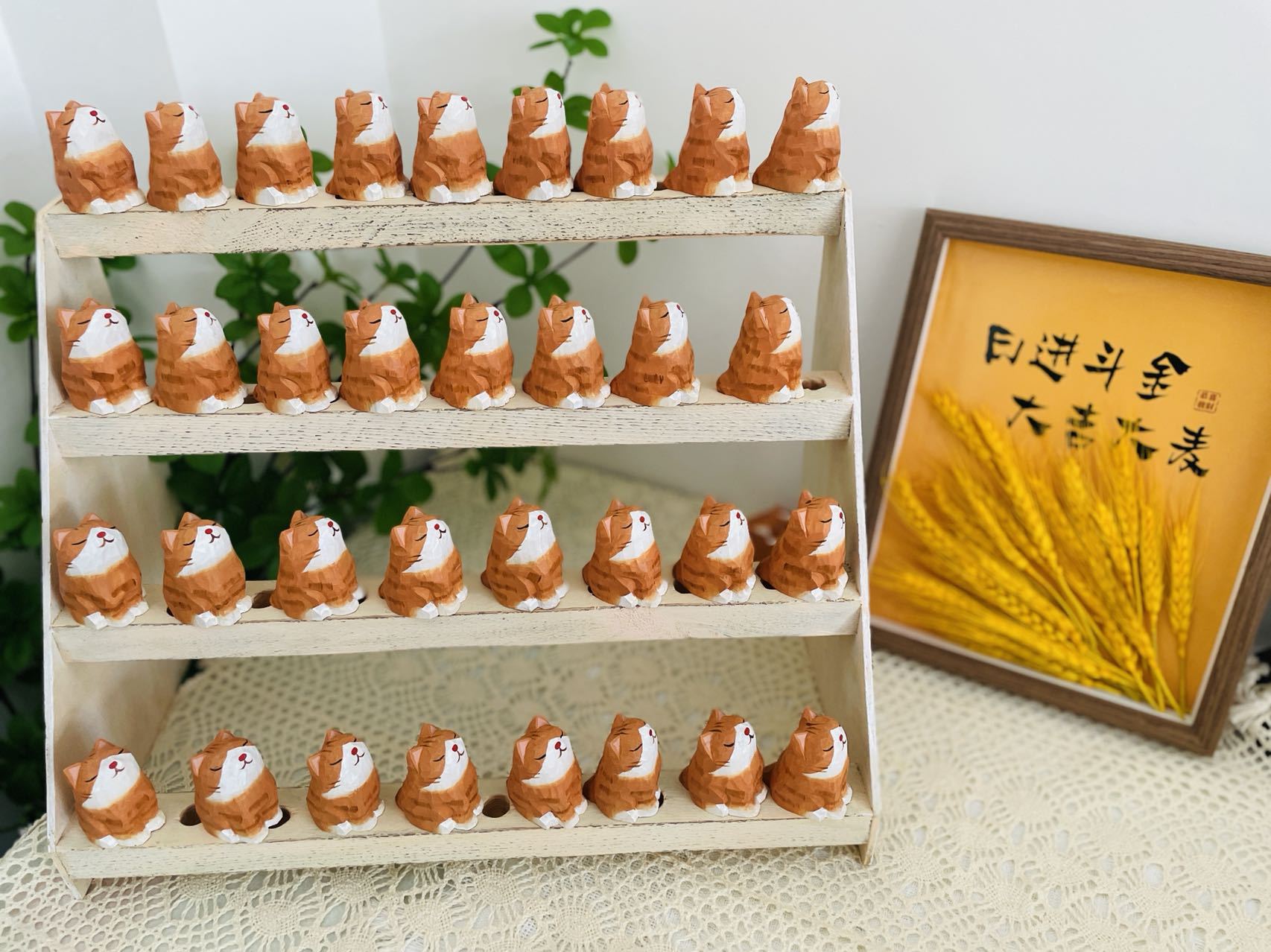 Orange cat figurine