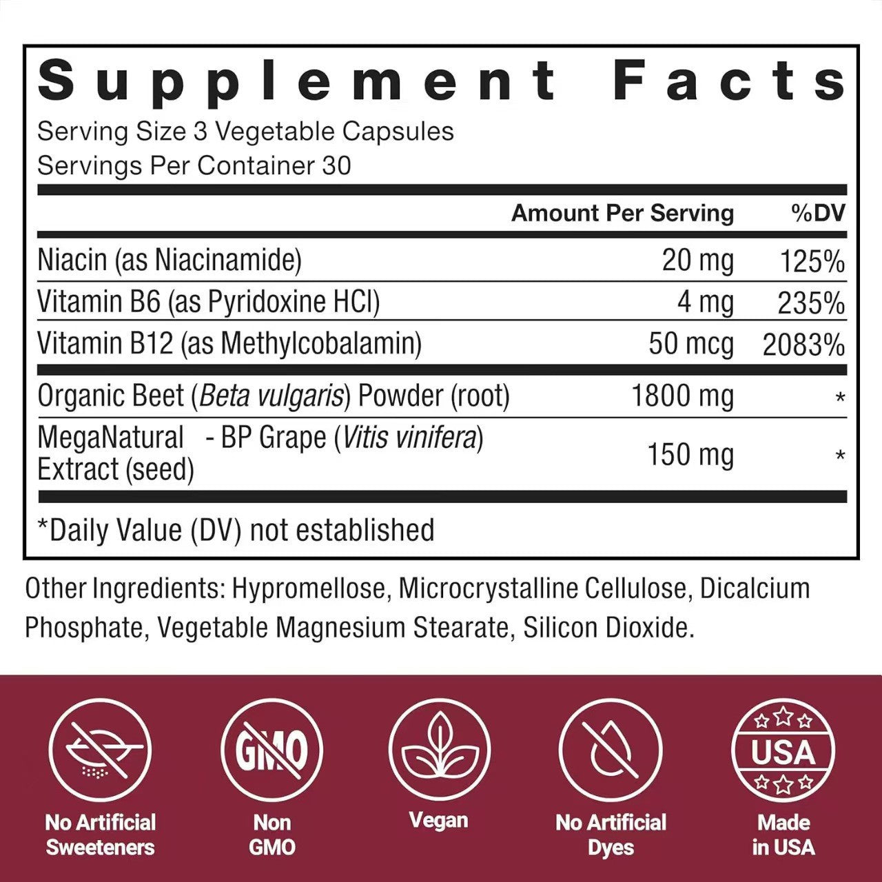 Organic beetroot capsules