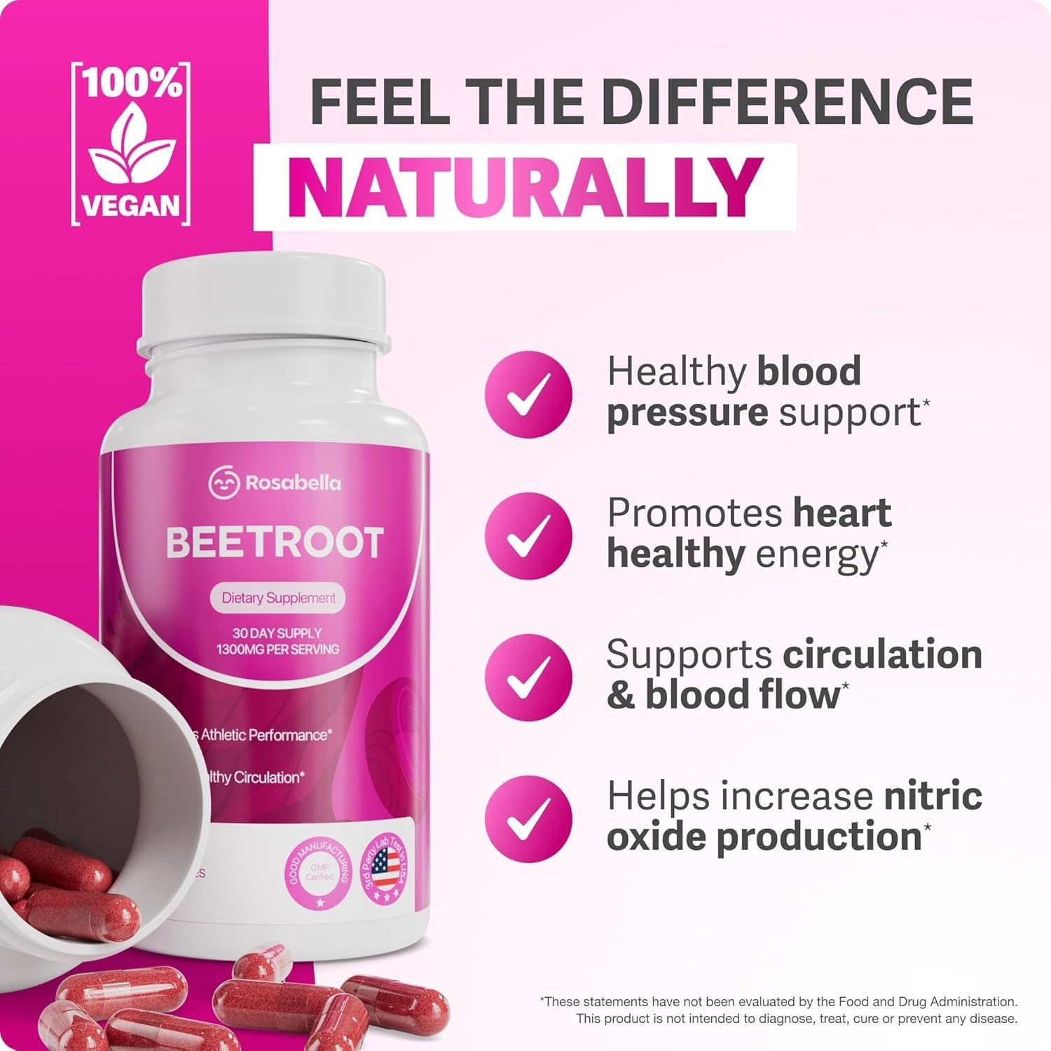 Organic beetroot capsules