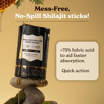 Organic Saffron Shilajit Honey Sticks