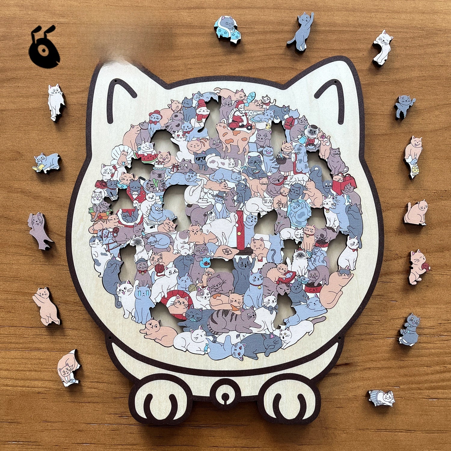 Original Cat Shaped Wooden Puzzle