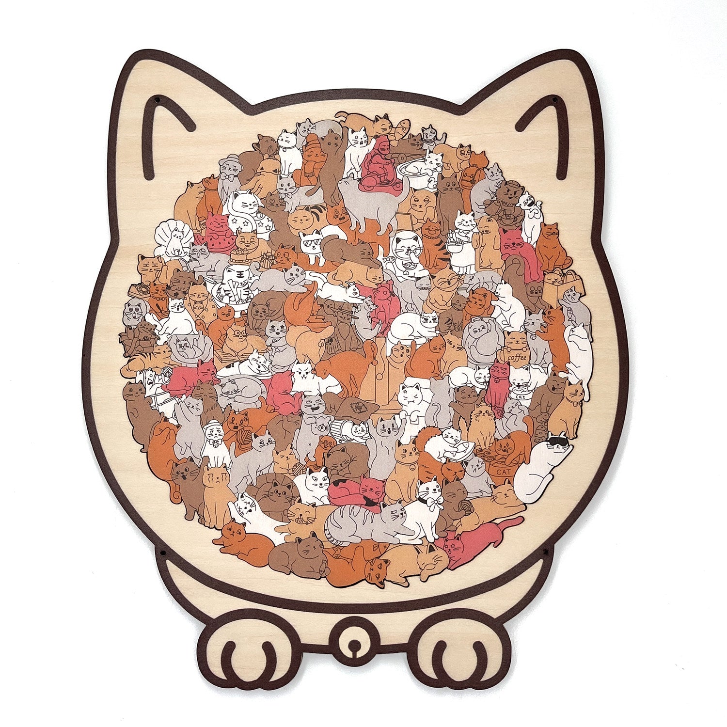 Original Cat Shaped Wooden Puzzle
