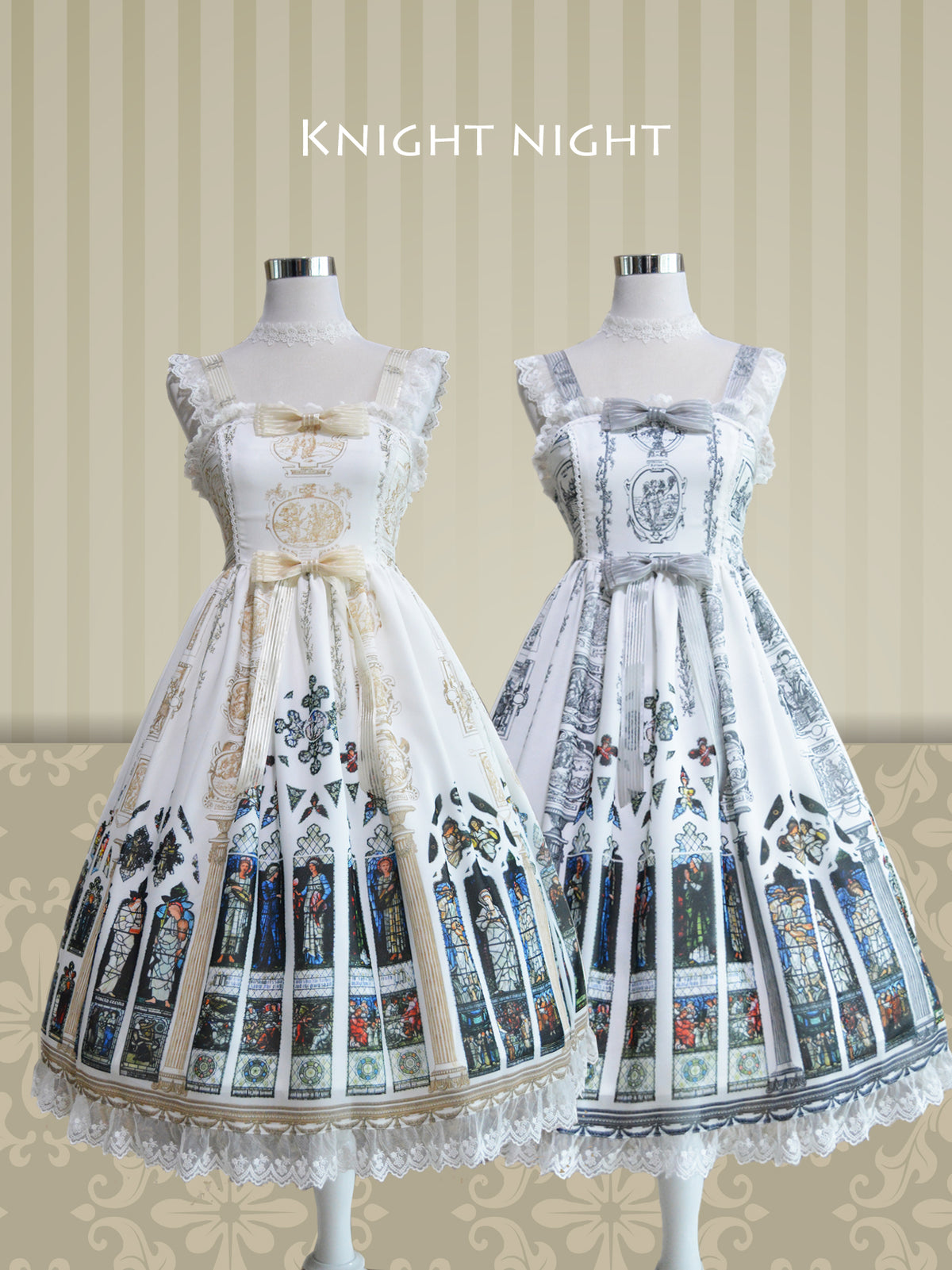 Original Lolita Suspender Dress with Stained Glass Design