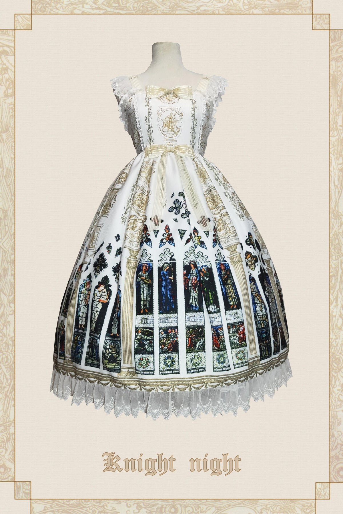 Original Lolita Suspender Dress with Stained Glass Design