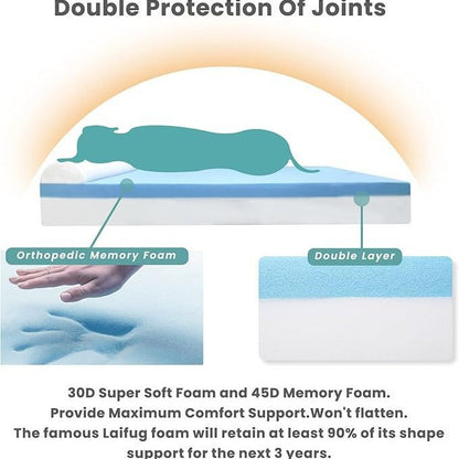 Orthopedic Memory Foam Dog Bed with Removable Cover