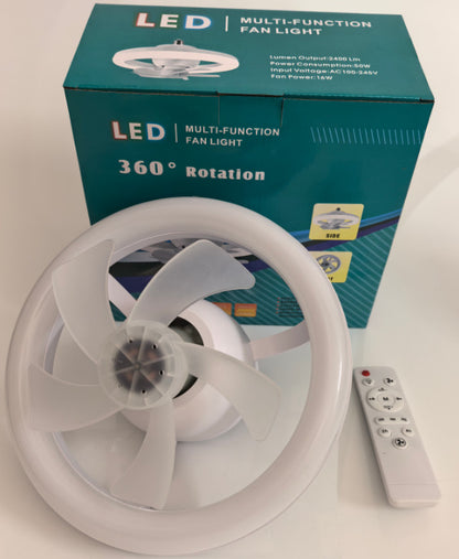 Oscillating ceiling fan light