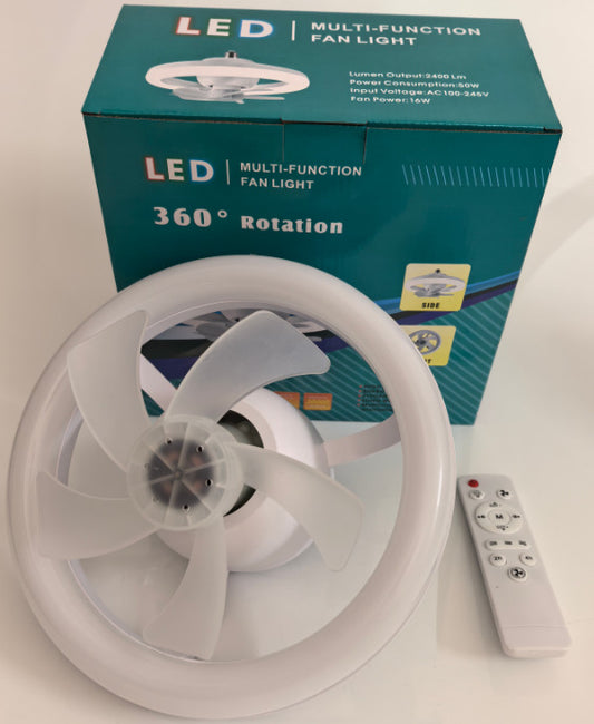 Oscillating ceiling fan light